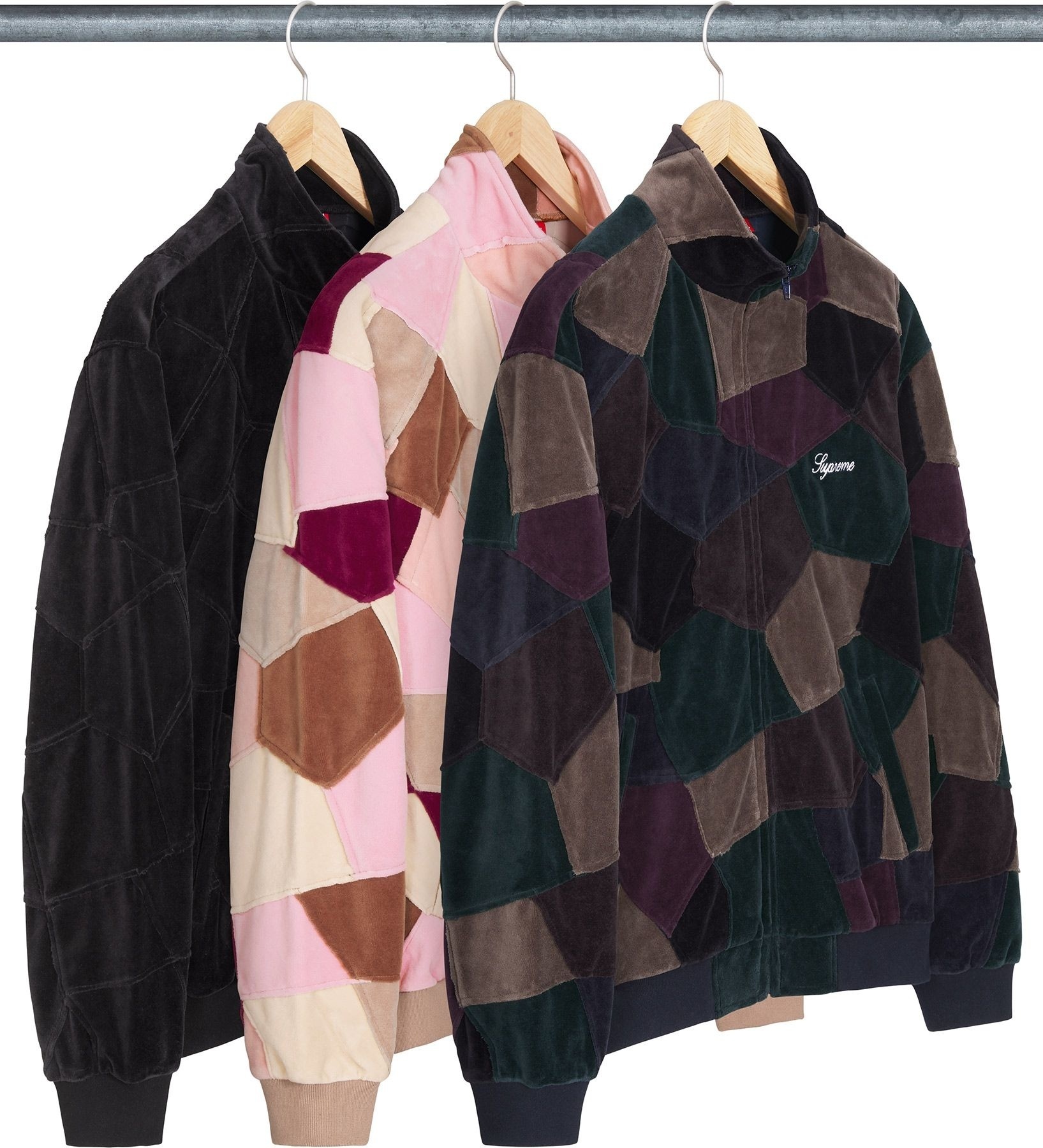 Patchwork Velour Track Jacket